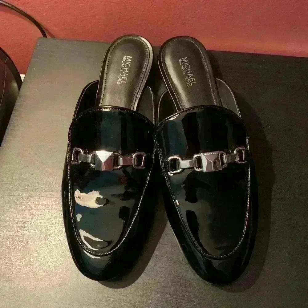 Michael Kors Black Slip On Flats